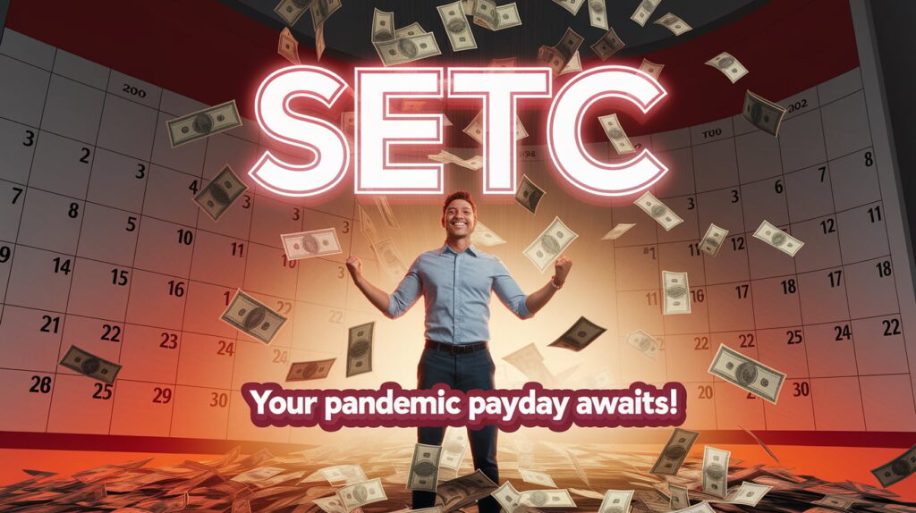 picture of business person standing with money flowing from the sky